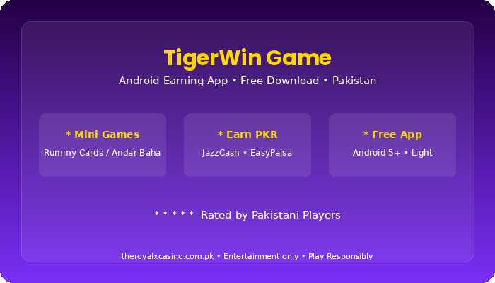 TigerWin Game Download APK Free Latest Version for Android Pakistan V1.7 3 TigerWin Game download install guide Pakistan