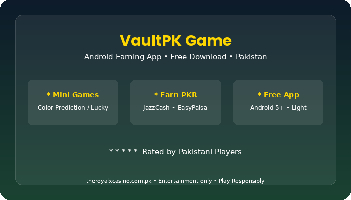 VaultPK Game Download APK Free Latest Version for Android Pakistan V1.5 3 VaultPK Game app review Pakistan