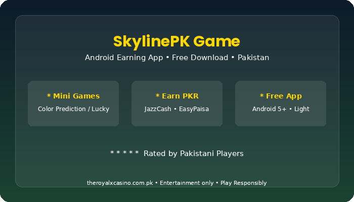 SkylinePK Game Download APK Free Latest Version for Android Pakistan V3.2 3 SkylinePK Game earning methods Pakistan