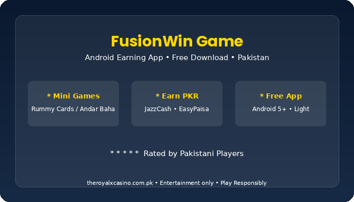 FusionWin Game Download APK Free Latest Version for Android Pakistan V2.0.22 3 FusionWin Game download install guide Pakistan